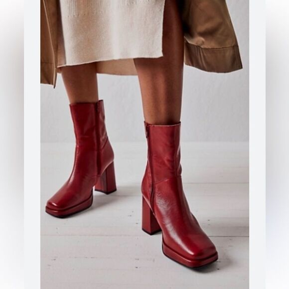 🔥 DIBA x Free the People Melody platform Leather Platform Boots | Size 10 NEW - Picture 7 of 8